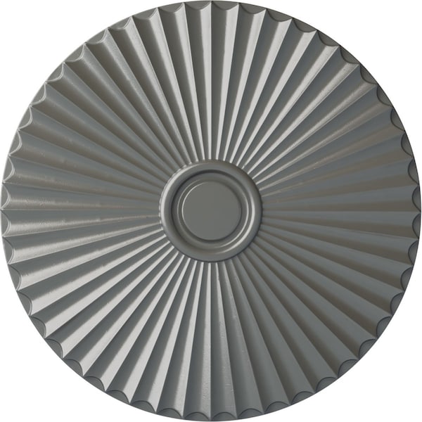 Ekena Millwork Shakuras Ceiling Medallion (For Canopies up to 5 1/2"), Hand-Painted Silver, 29 1/2"OD x 2"P CM30SHSLS - main